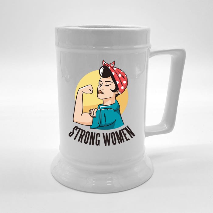 Strong Female Front & Back Beer Stein