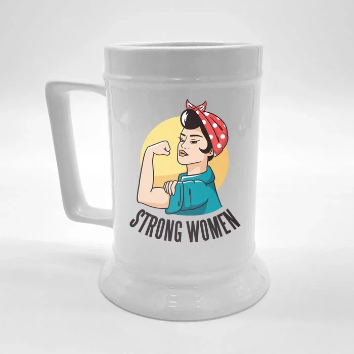 Strong Female Front & Back Beer Stein