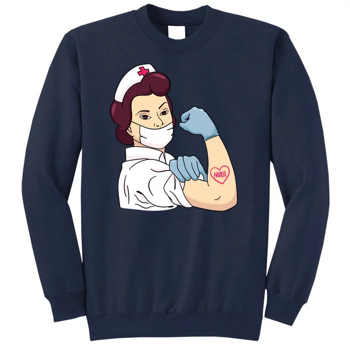 Strong Female Nurse Tall Sweatshirt