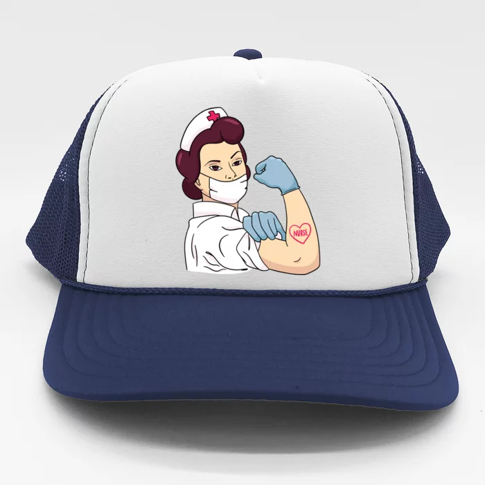 Strong Female Nurse Trucker Hat