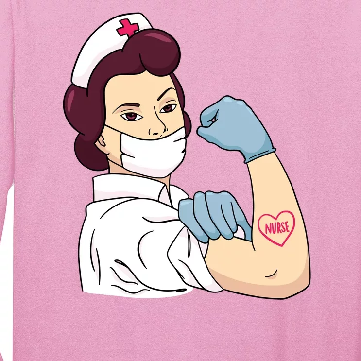 Strong Female Nurse Long Sleeve Shirt