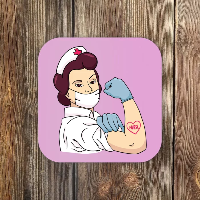 Strong Female Nurse Coaster