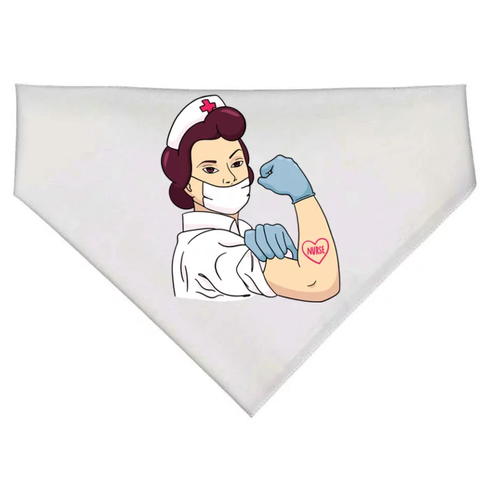 Strong Female Nurse USA-Made Doggie Bandana