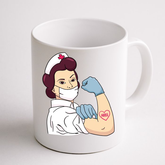 Strong Female Nurse Front & Back Coffee Mug