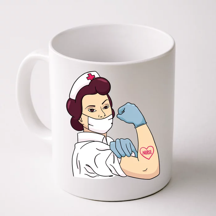 Strong Female Nurse Front & Back Coffee Mug