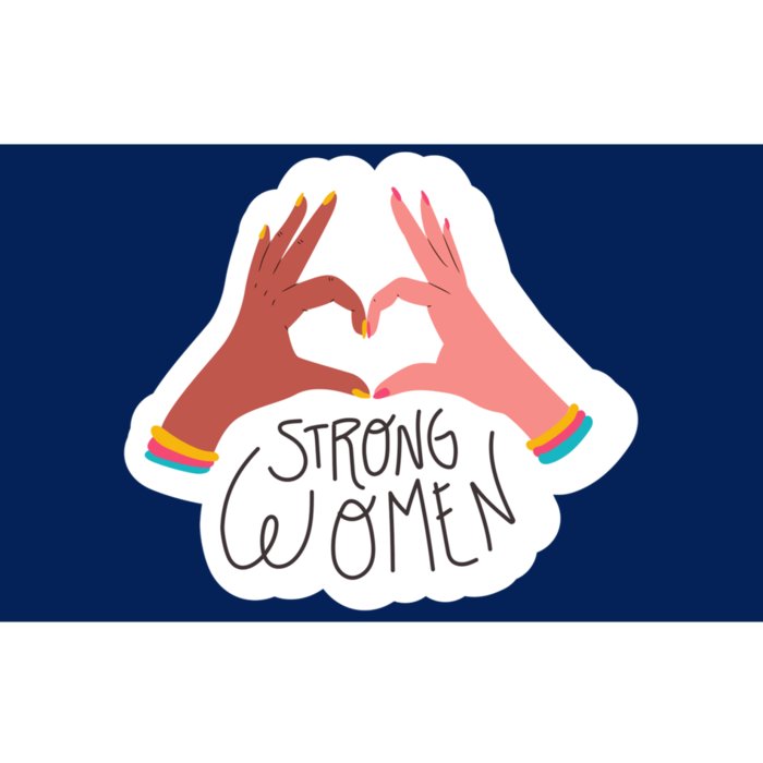 Strong Women Heart Bumper Sticker