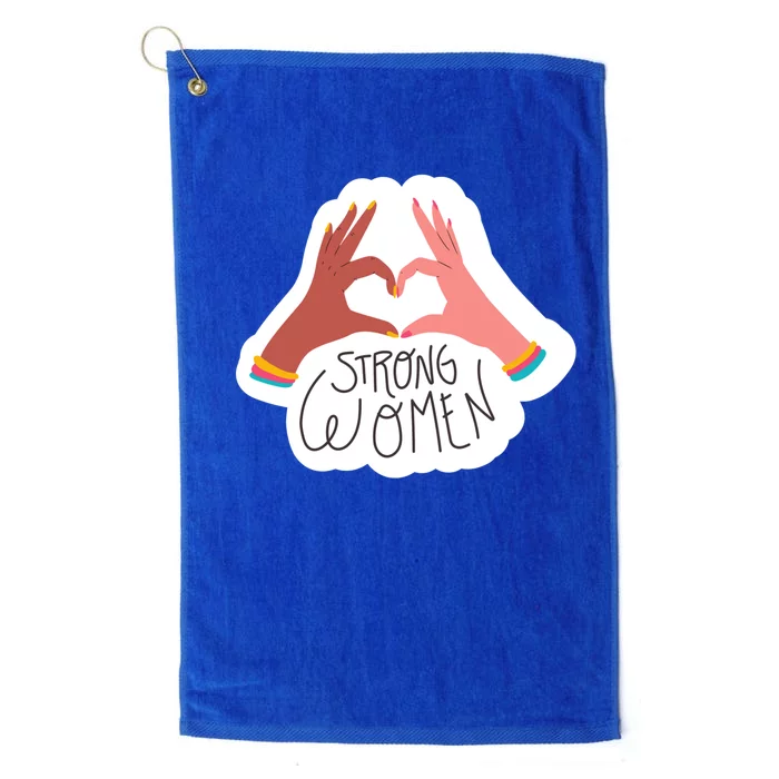 Strong Women Heart Platinum Collection Golf Towel