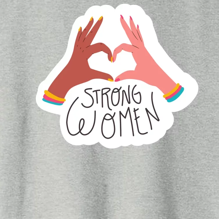 Strong Women Heart Women's Crop Top Tee