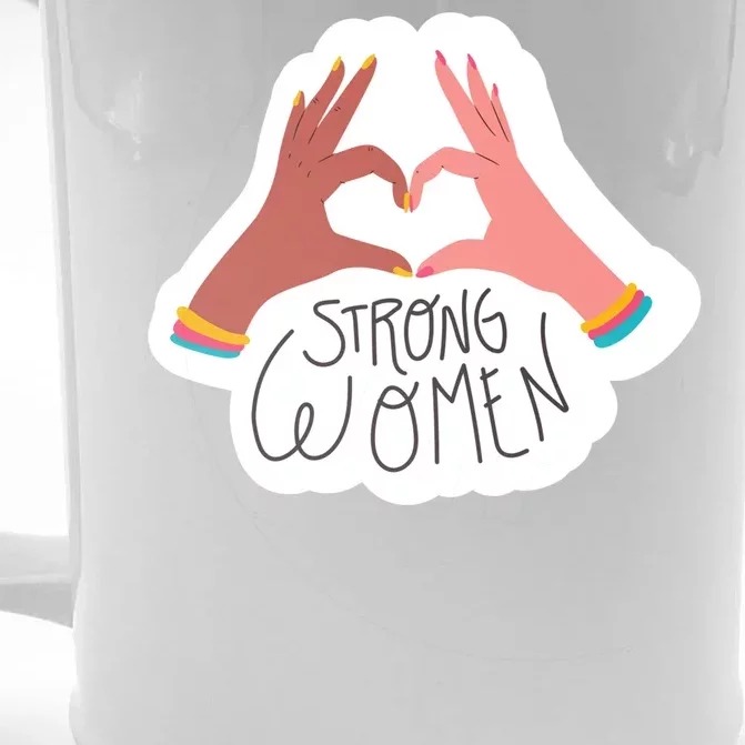 Strong Women Heart Front & Back Beer Stein