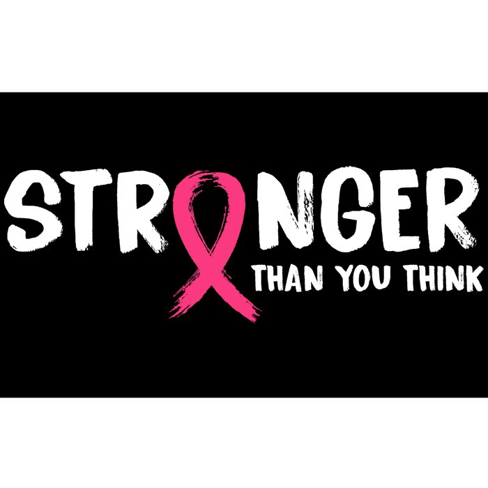 Stronger Than You Think Breast Cancer Ribbon Bumper Sticker