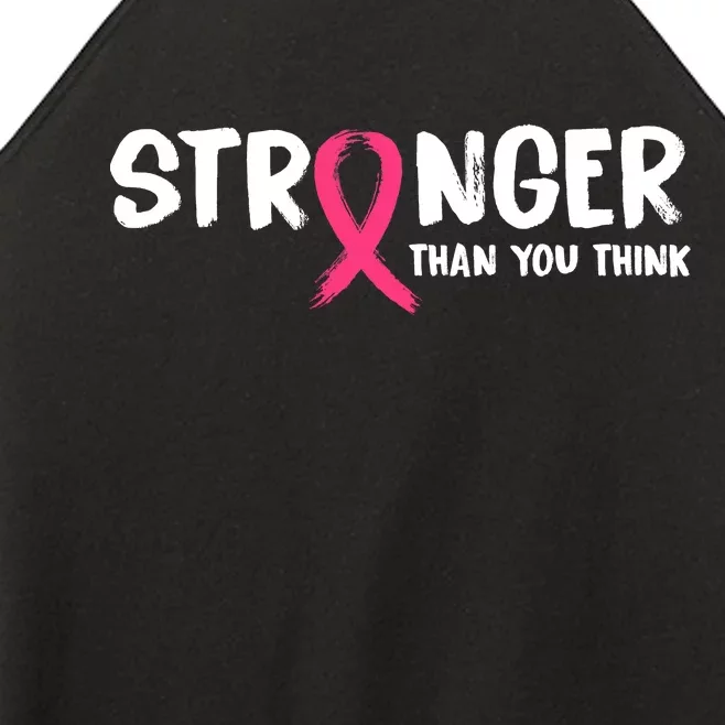 Stronger Than You Think Breast Cancer Ribbon Women’s Perfect Tri Rocker Tank