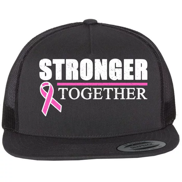 Stronger Together Breast Cancer Awareness Flat Bill Trucker Hat