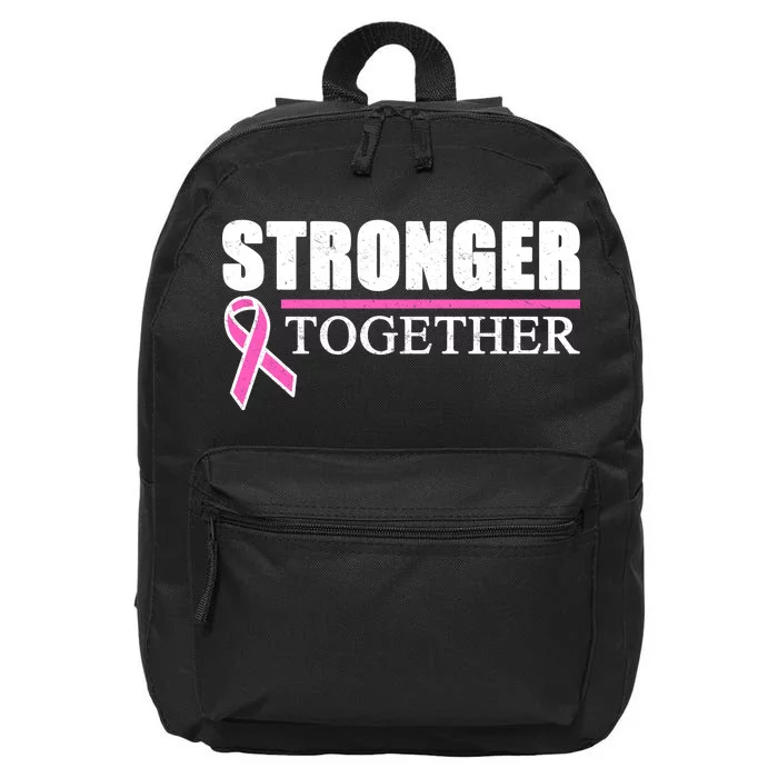 Stronger Together Breast Cancer Awareness 16 in Basic Backpack