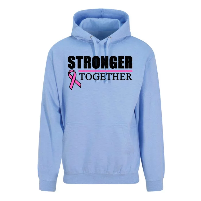 Stronger Together Breast Cancer Awareness Unisex Surf Hoodie