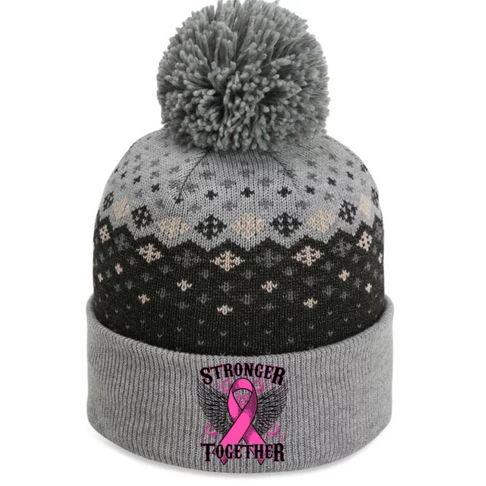 Stronger Together Support Breast Cancer Awareness The Baniff Cuffed Pom Beanie