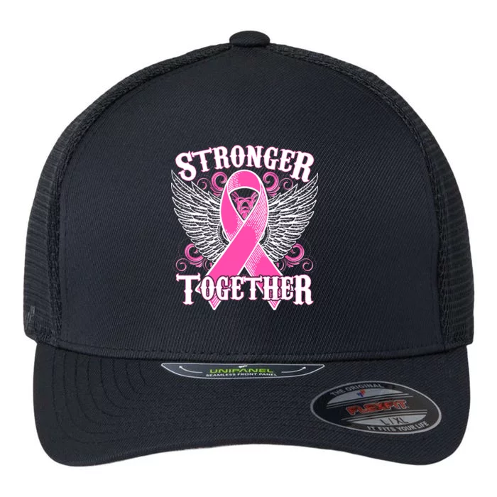 Stronger Together Support Breast Cancer Awareness Flexfit Unipanel Trucker Cap