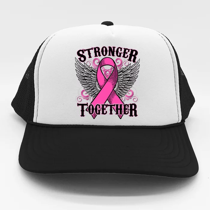 Stronger Together Support Breast Cancer Awareness Trucker Hat