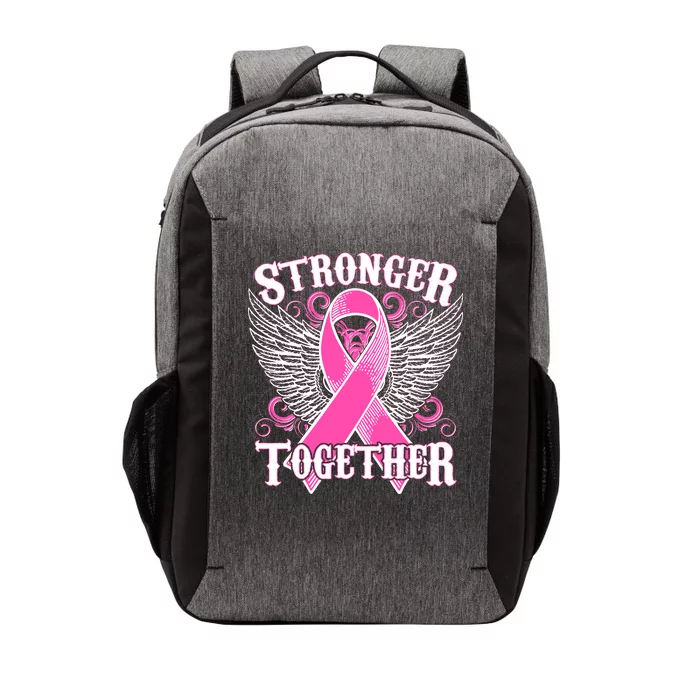 Stronger Together Support Breast Cancer Awareness Vector Backpack