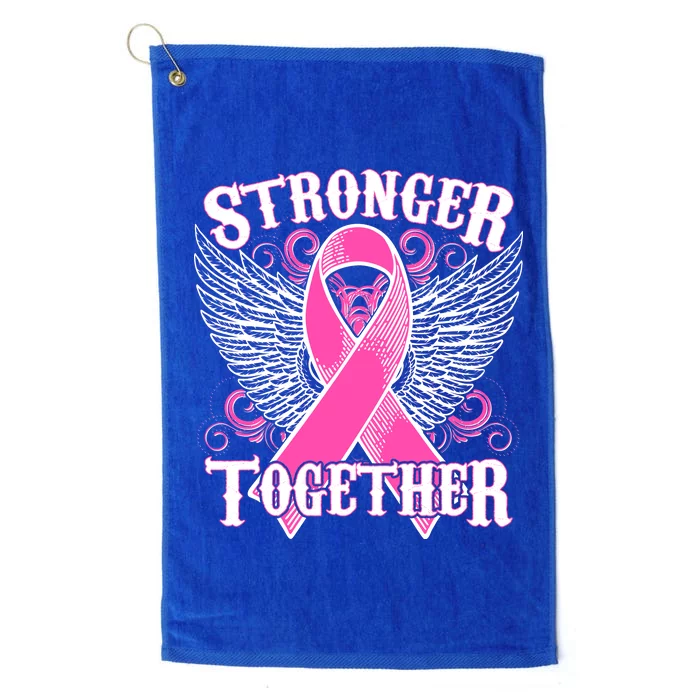 Stronger Together Support Breast Cancer Awareness Platinum Collection Golf Towel