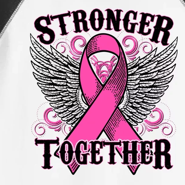 Stronger Together Support Breast Cancer Awareness Toddler Fine Jersey T-Shirt