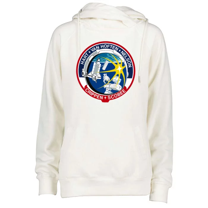 STS-41-C Mission Patch Space Shuttle Challenger Womens Funnel Neck Pullover Hood