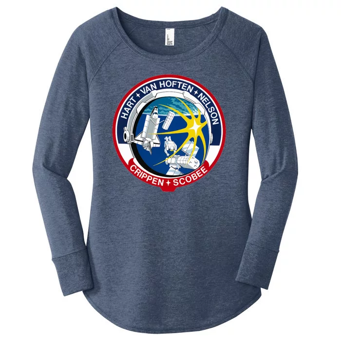 STS-41-C Mission Patch Space Shuttle Challenger Women's Perfect Tri Tunic Long Sleeve Shirt