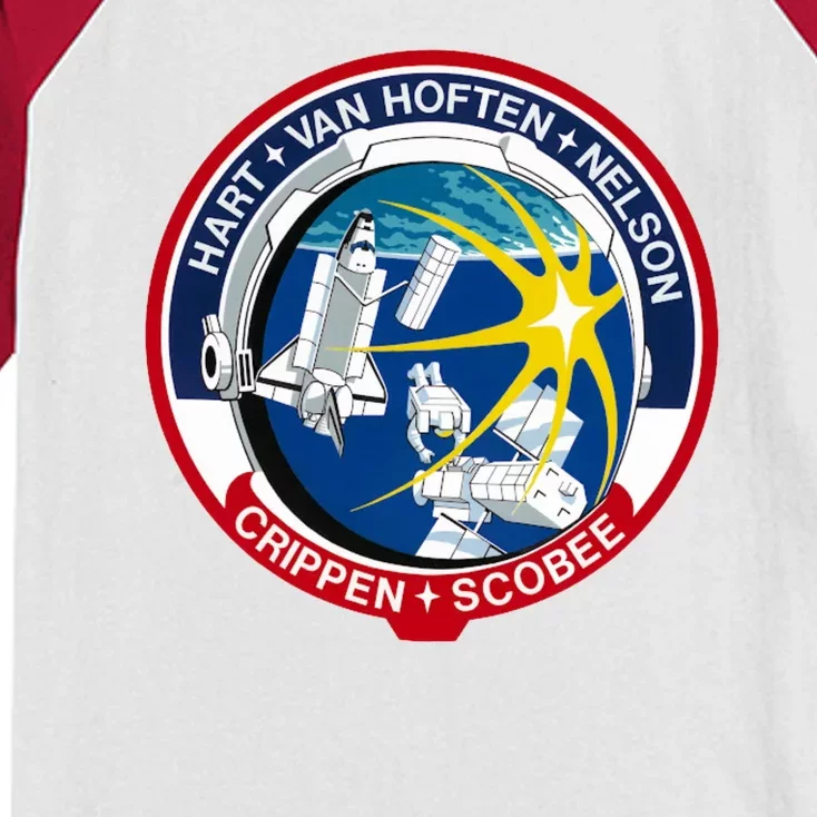 STS-41-C Mission Patch Space Shuttle Challenger Kids Colorblock Raglan Jersey