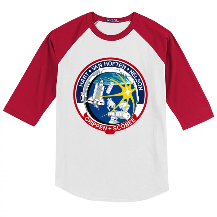 STS-41-C Mission Patch Space Shuttle Challenger Kids Colorblock Raglan Jersey