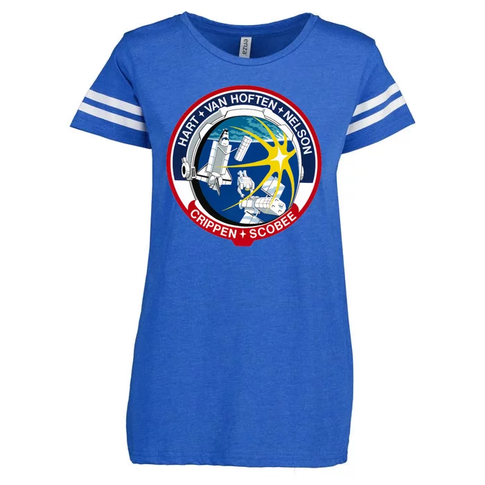 STS-41-C Mission Patch Space Shuttle Challenger Enza Ladies Jersey Football T-Shirt