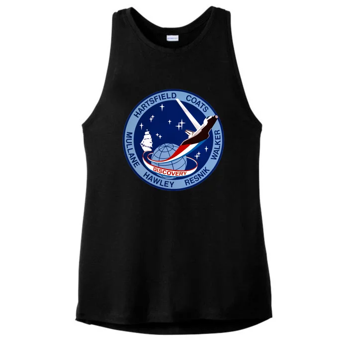 STS-41D Mission Insignia Patch Space Shuttle Challenger Ladies Tri-Blend Wicking Tank