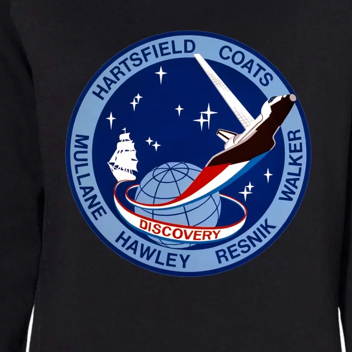 STS-41D Mission Insignia Patch Space Shuttle Challenger Womens California Wash Sweatshirt