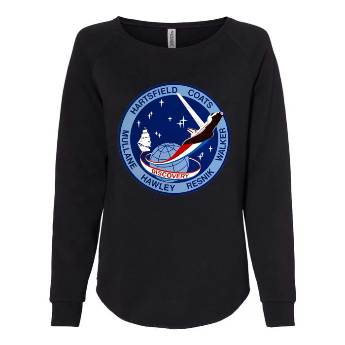 STS-41D Mission Insignia Patch Space Shuttle Challenger Womens California Wash Sweatshirt