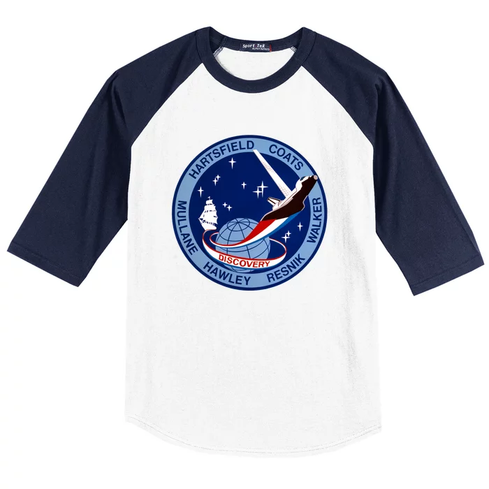 STS-41D Mission Insignia Patch Space Shuttle Challenger Baseball Sleeve Shirt