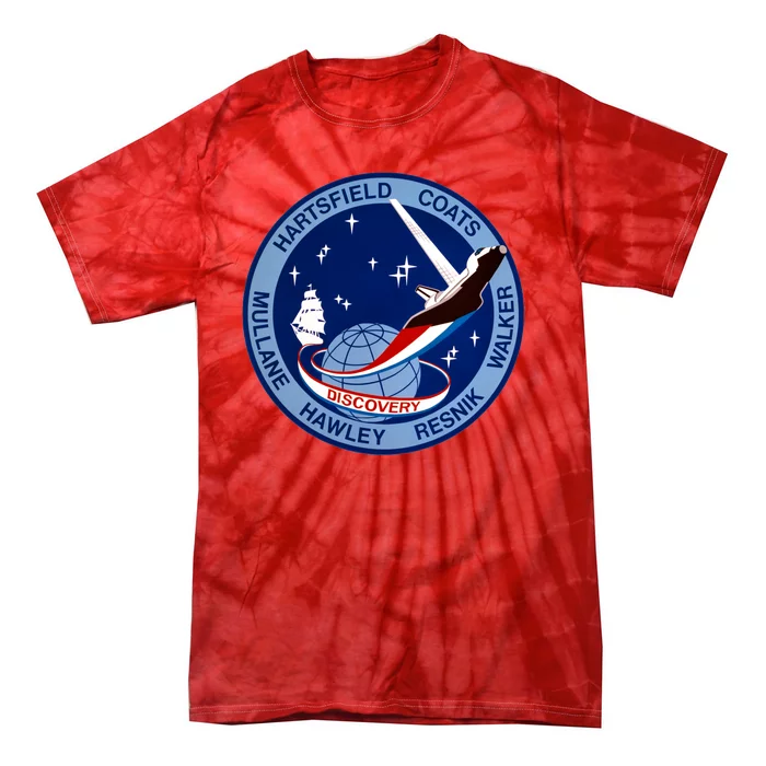 STS-41D Mission Insignia Patch Space Shuttle Challenger Tie-Dye T-Shirt