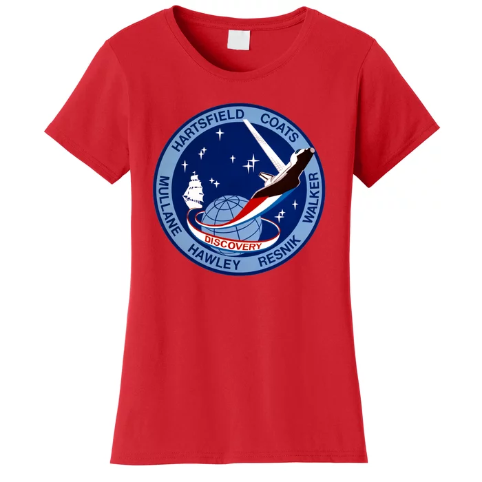 STS-41D Mission Insignia Patch Space Shuttle Challenger Women's T-Shirt