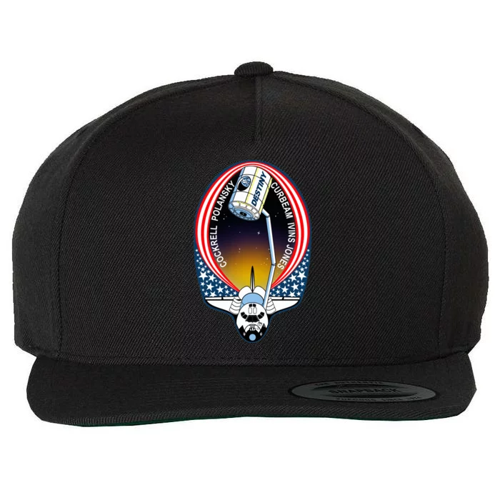 STS-98 Mission Patch Space Shuttle Atlantis Wool Snapback Cap