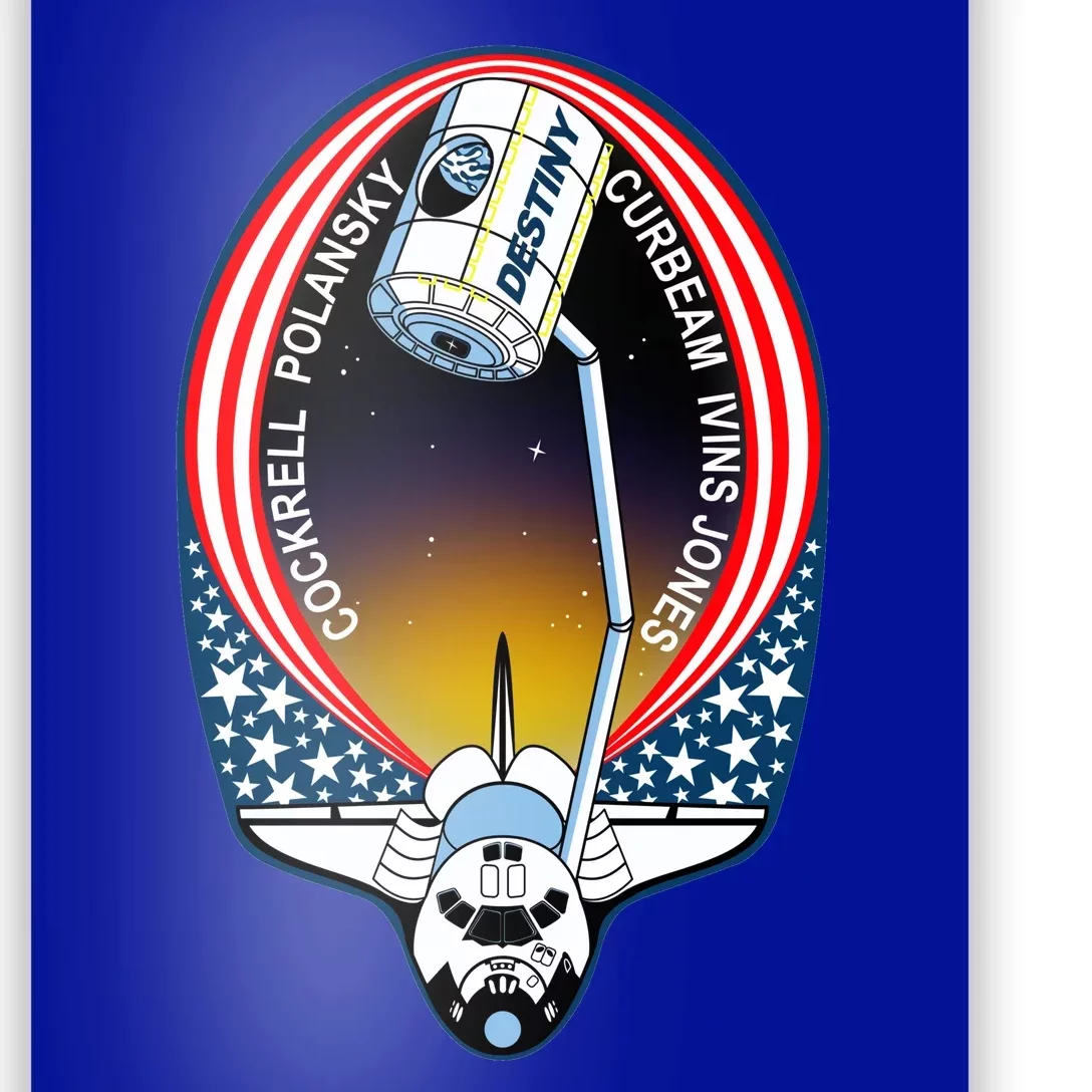 STS-98 Mission Patch Space Shuttle Atlantis Poster