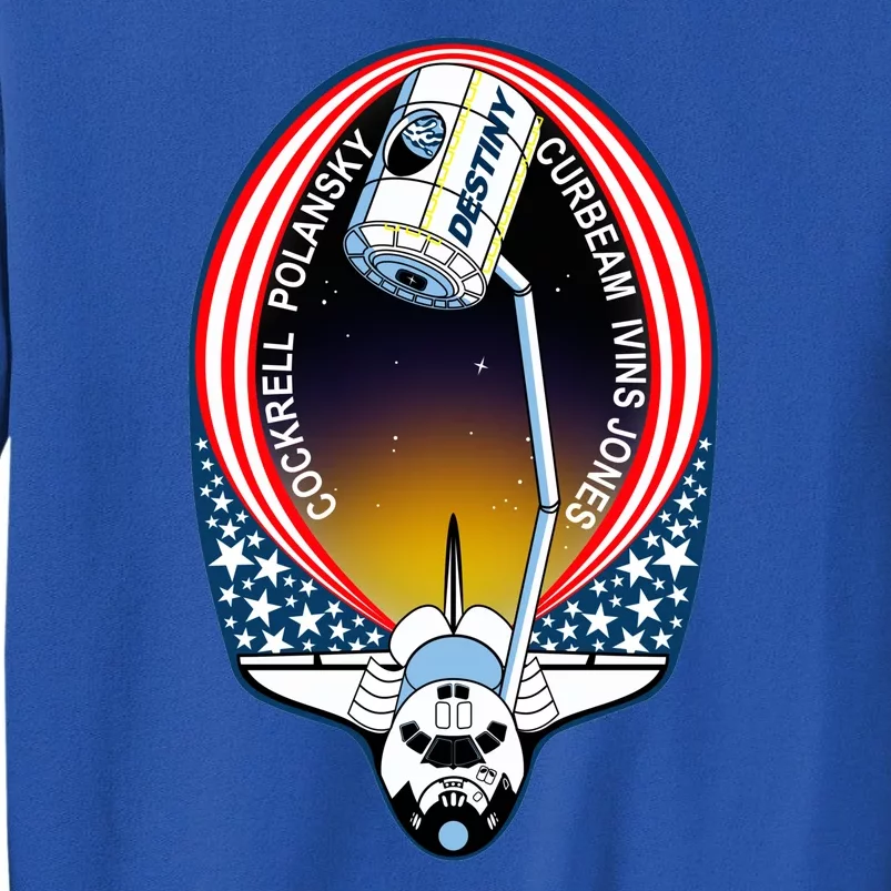 STS-98 Mission Patch Space Shuttle Atlantis Tall Sweatshirt