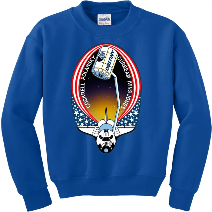 STS-98 Mission Patch Space Shuttle Atlantis Kids Sweatshirt