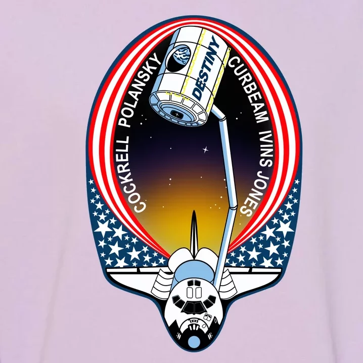 STS-98 Mission Patch Space Shuttle Atlantis Garment-Dyed Sweatshirt