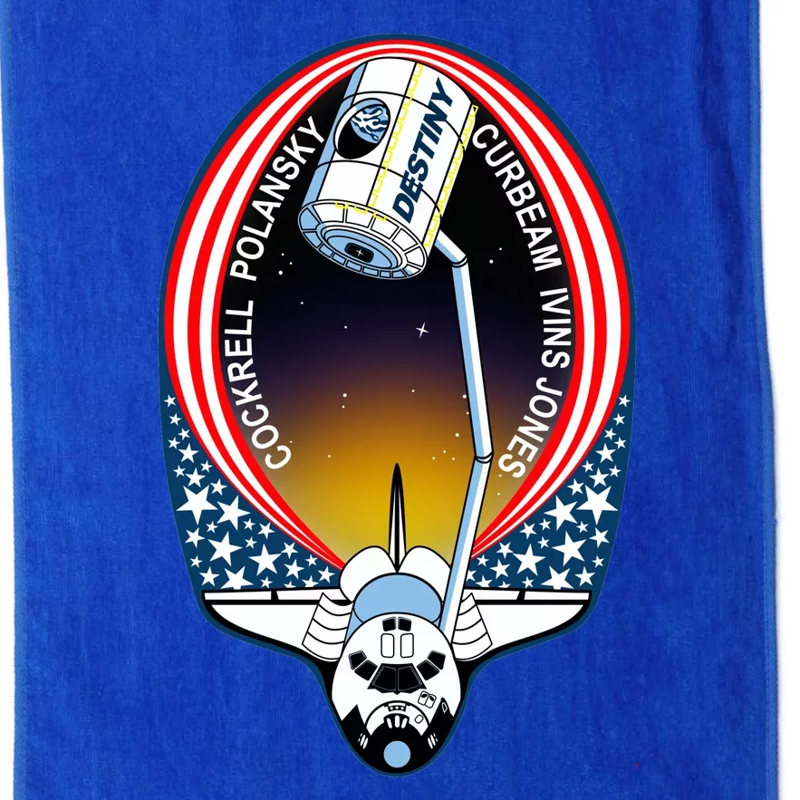 STS-98 Mission Patch Space Shuttle Atlantis Platinum Collection Golf Towel