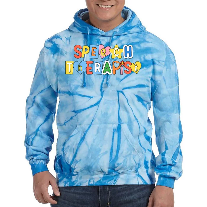 Speech Therapy Speech Language Pathologist Therapist SLP Tie Dye Hoodie