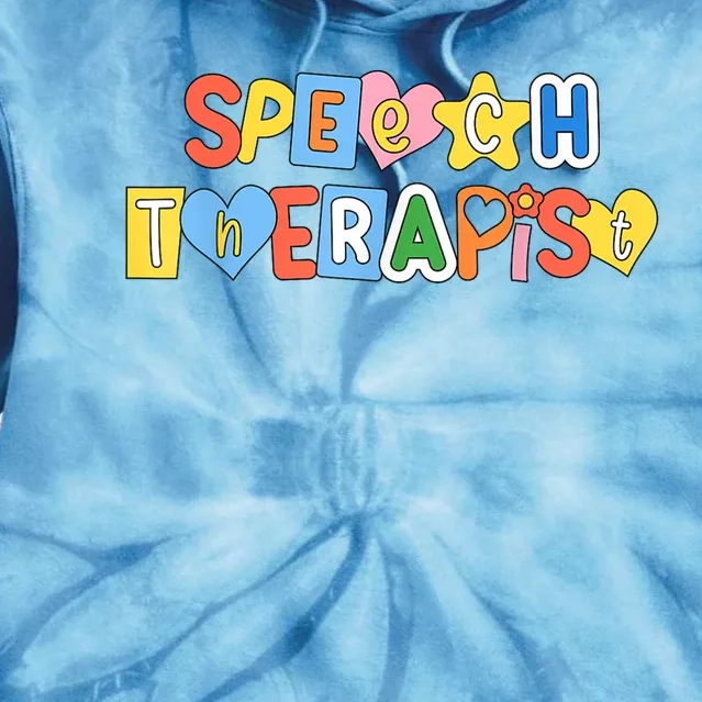 Speech Therapy Speech Language Pathologist Therapist SLP Tie Dye Hoodie