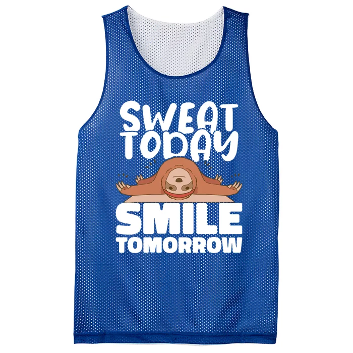 Sweat Today Smile Tomorrow Yoga Instructor Meditation Yoga Gift Mesh Reversible Basketball Jersey Tank