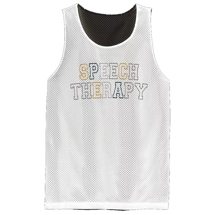 Speech Therapy Speech Language Pathologist Therapist Mesh Reversible Basketball Jersey Tank