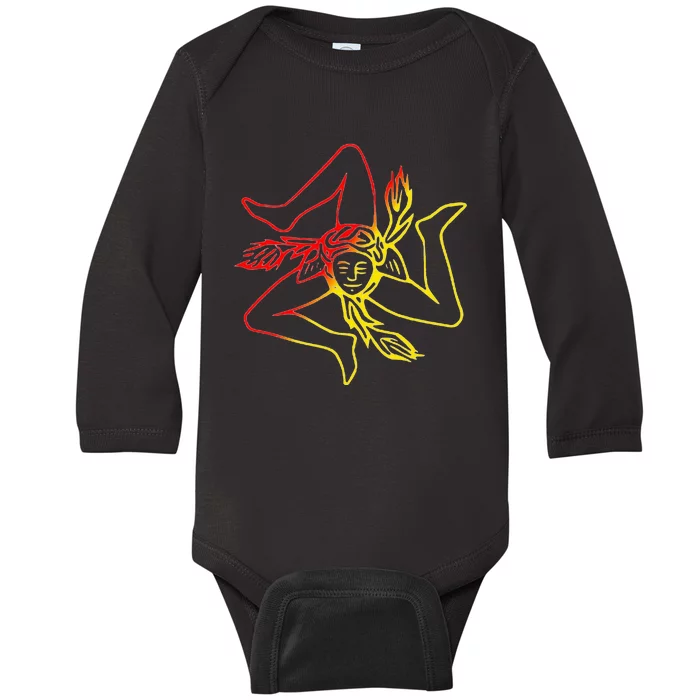 Sicily Travel Souvenir For Men Women Kids Baby Long Sleeve Bodysuit