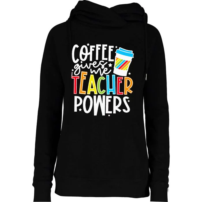 Spooky Teacher Superpowers Halloween Costume Coffee Womens Funnel Neck Pullover Hood