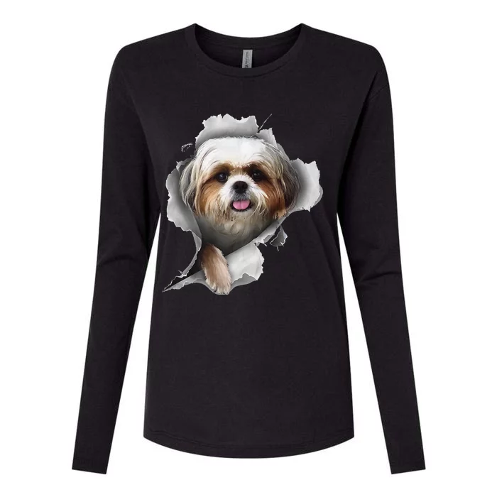 Shih Tzu Shih Tzu Dog Gift Shih Tzu Lover Womens Cotton Relaxed Long Sleeve T-Shirt