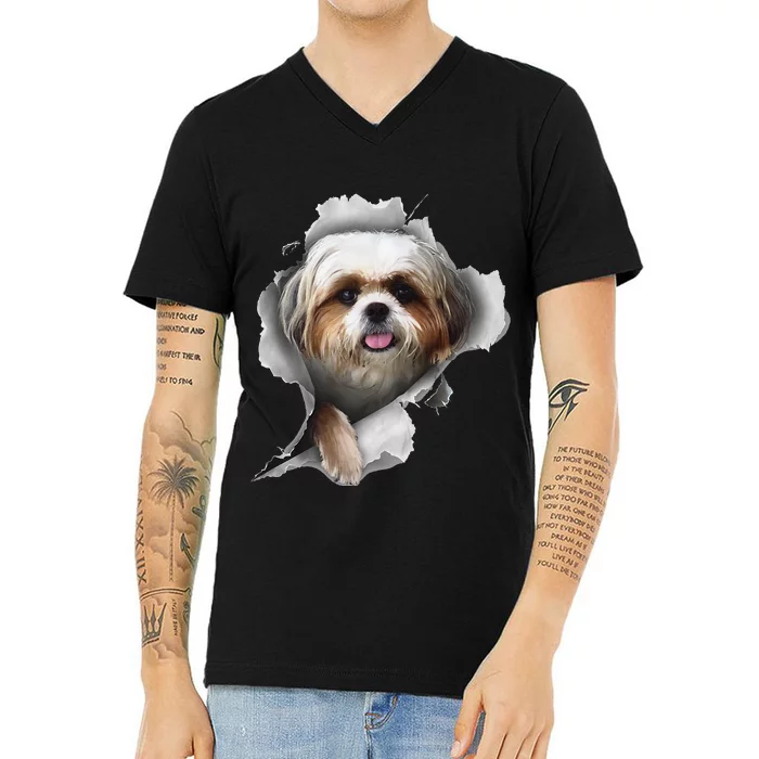 Shih Tzu Shih Tzu Dog Gift Shih Tzu Lover V-Neck T-Shirt