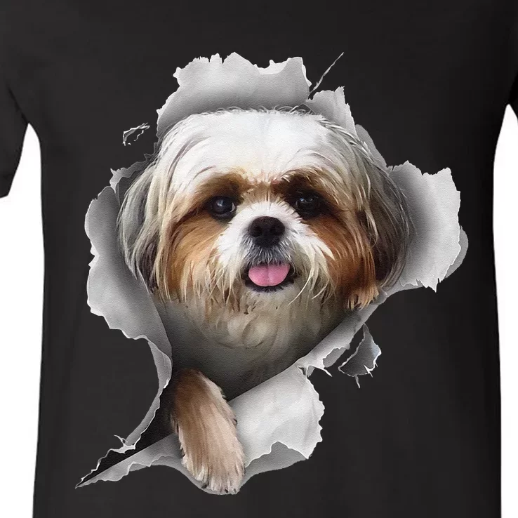 Shih Tzu Shih Tzu Dog Gift Shih Tzu Lover V-Neck T-Shirt